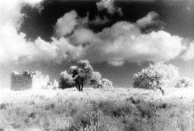 Ruins, Greece in infrared